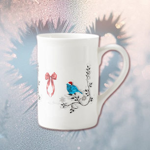 Bluebird at Christmas Bone China Mug