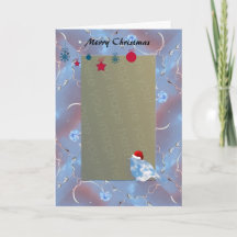 Bluebird at Christmas Template