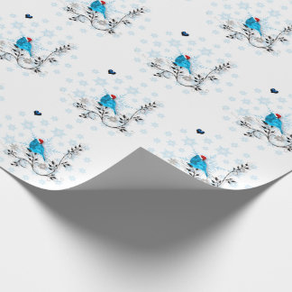 Bluebird at Christmas Wrapping Paper
