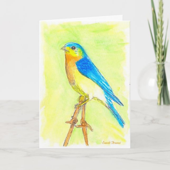 Bluebird Birthday Card (Front)