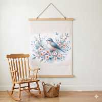 Bluebird Blossom Watercolor Serenity
