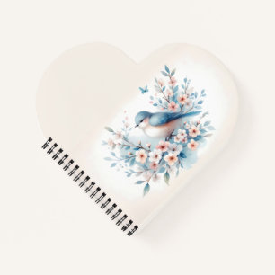 Bluebird Blossom Watercolor Serenity Notebook