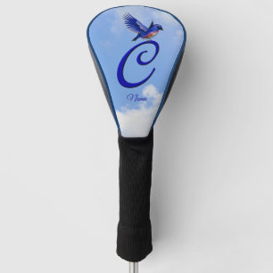 Bluebird Elegant Monogram Initial C Personalised Golf Head Cover