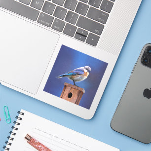 Bluebird (Female) Painting - Original Bird Art