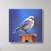 Bluebird (Female) Painting - Original Bird Art