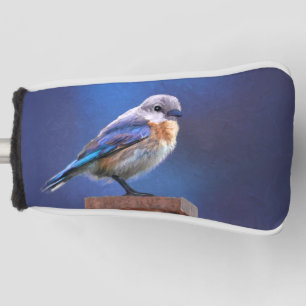 Bluebird (Female) Painting - Original Bird Art Golf Head Cover