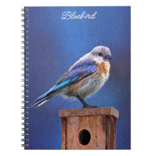 Bluebird (Female) Painting - Original Bird Art Notebook