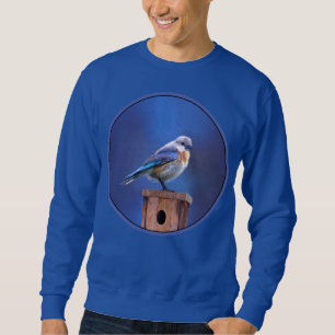 Bluebird (Female) Painting - Original Bird Art Sweatshirt