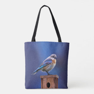 Bluebird (Female) Painting - Original Bird Art Tote Bag