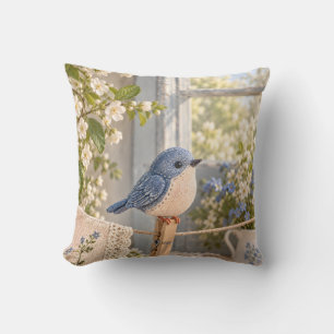 Bluebird Floral Laundry Sunny Cottage Window Cushion