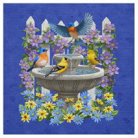 Bluebird Goldfinch Birdbath Garden Royal Blue