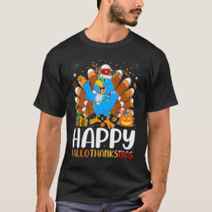 Bluebird Halloween Christmas Happy Hallothanksmas T-Shirt
