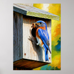 Bluebird Haven: Feeding the Babies Poster