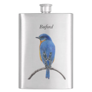 Bluebird Hip Flask