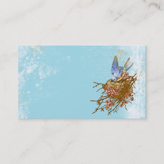 Bluebird in Nest Business Business Card (Front)