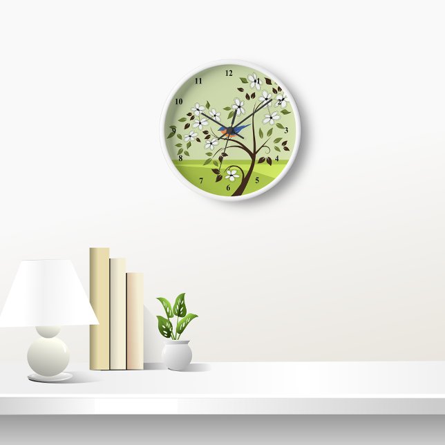 Bluebird In Tree Landscape Clocks (Creator Uploaded)