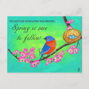 Bluebird Inspirational Post Card