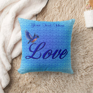 Bluebird Love Personalised Cushion