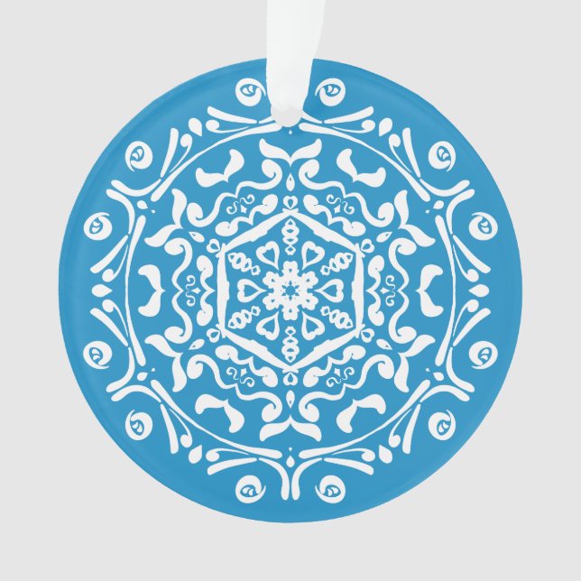 Bluebird Mandala Ornament (Front)