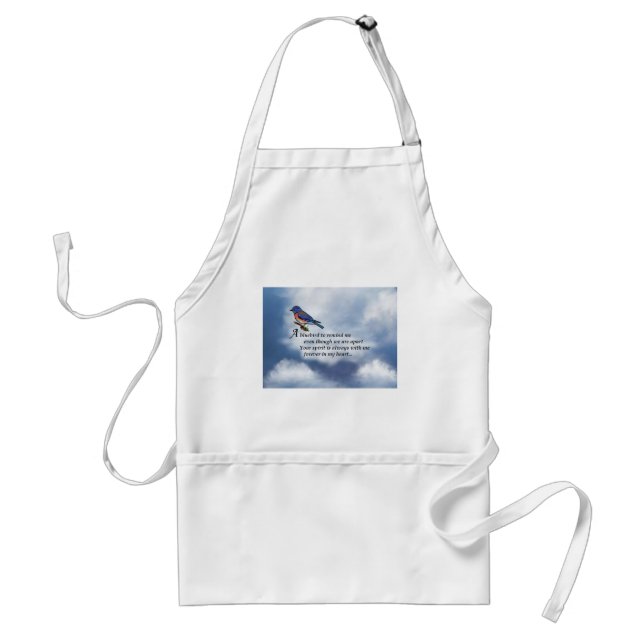 Bluebird Memorial Poem Standard Apron (Front)