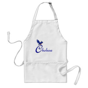 Bluebird Monogram C Your Name Standard Apron