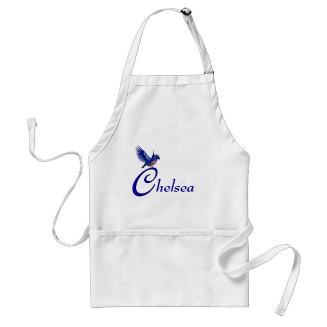 Bluebird Monogram C Your Name Standard Apron (Front)