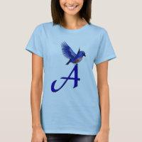 Bluebird Monogram Initial A