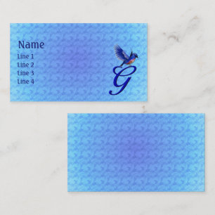Bluebird Monogram Initial G Elegant Business Card