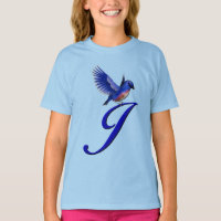 Bluebird Monogram Initial J Elegant