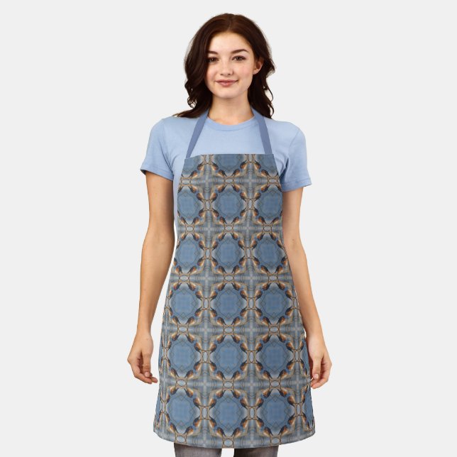 Bluebird Nature Abstract    Apron (Worn)