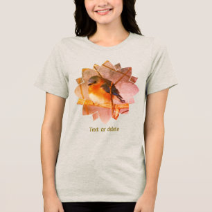 Bluebird Nature Art Personalized  Tri-Blend Shirt