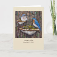 bluebird new baby card