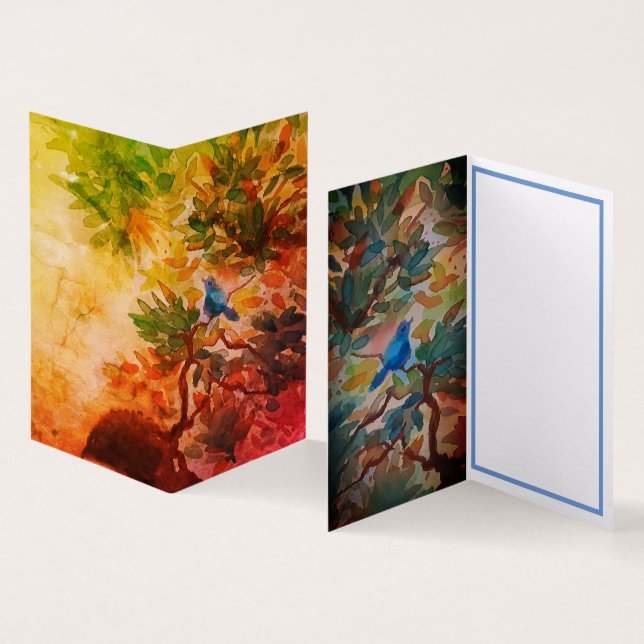 Bluebird of Happiness Card (Inside and Outside)