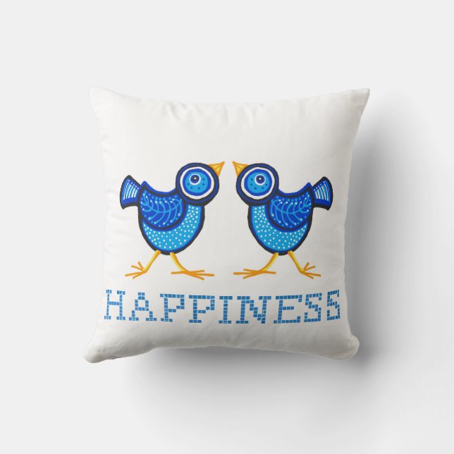 Bluebird of Happiness  Cushion (Back)