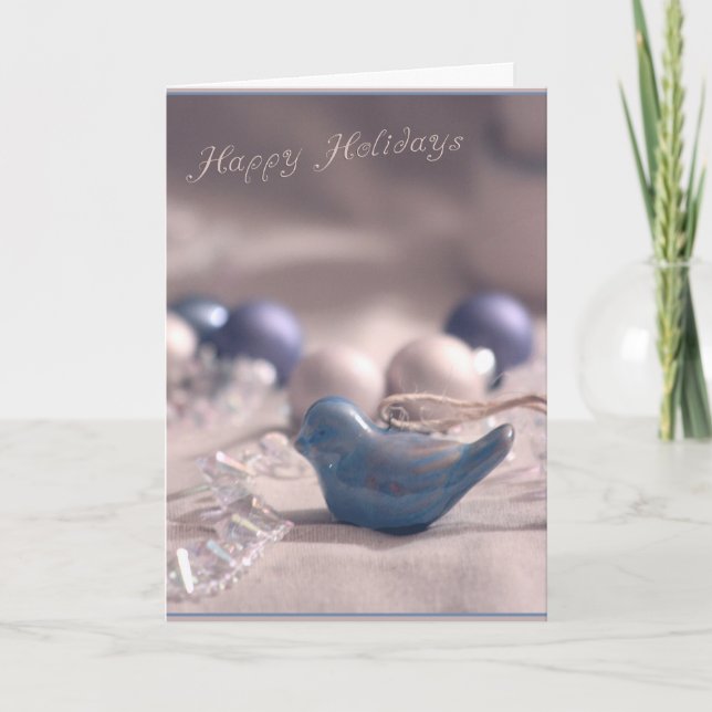 Bluebird of Happiness Holiday Card (Front)