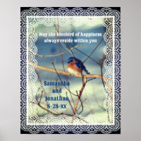 Bluebird Of Happiness Personalised Wedding 