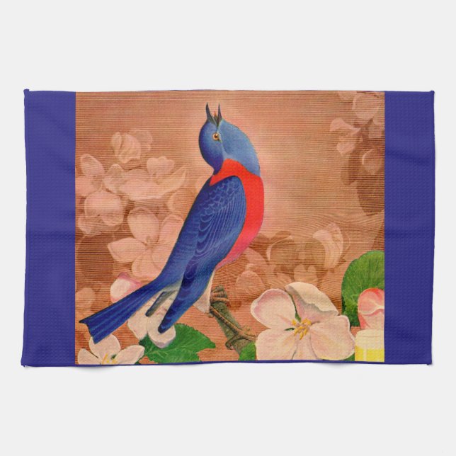 bluebird of happiness tea towel (Horizontal)