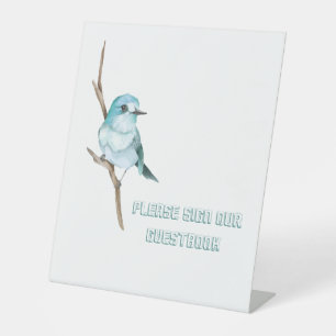 Bluebird On A Branch Wedding Sign Our Guestbook