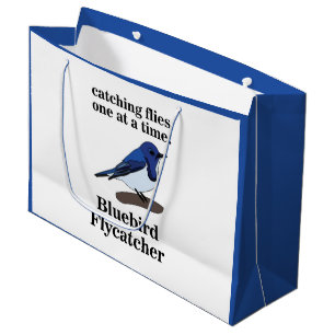 Bluebird On Branch Funny Birthday Large Gift Bag
