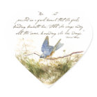 Bluebird on Branch Inspirational poem Watercolor