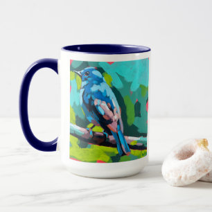 Bluebird Painting - Gift for Bird Lovers Mug