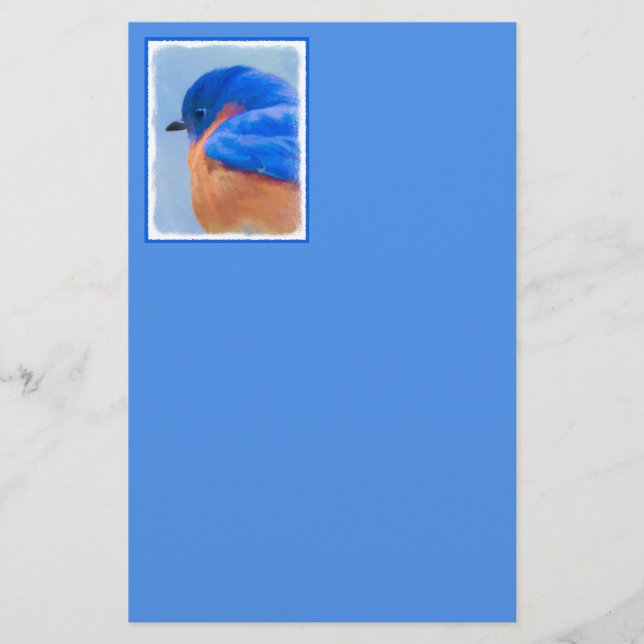 Bluebird Painting - Original Bird Art (Front)