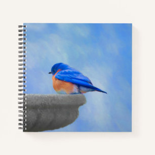 Bluebird Painting - Original Bird Art Notebook