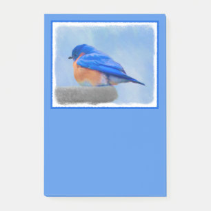 Bluebird Painting - Original Bird Art Post-it Notes