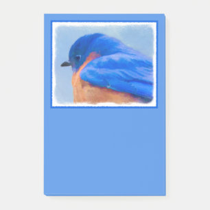 Bluebird Painting - Original Bird Art Post-it Notes