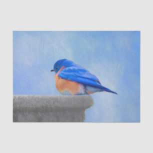 Bluebird Painting - Original Bird Art Tissue Paper