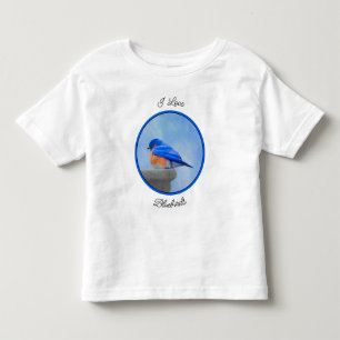 Bluebird Painting - Original Bird Art Toddler T-Shirt