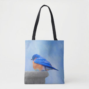 Bluebird Painting - Original Bird Art Tote Bag
