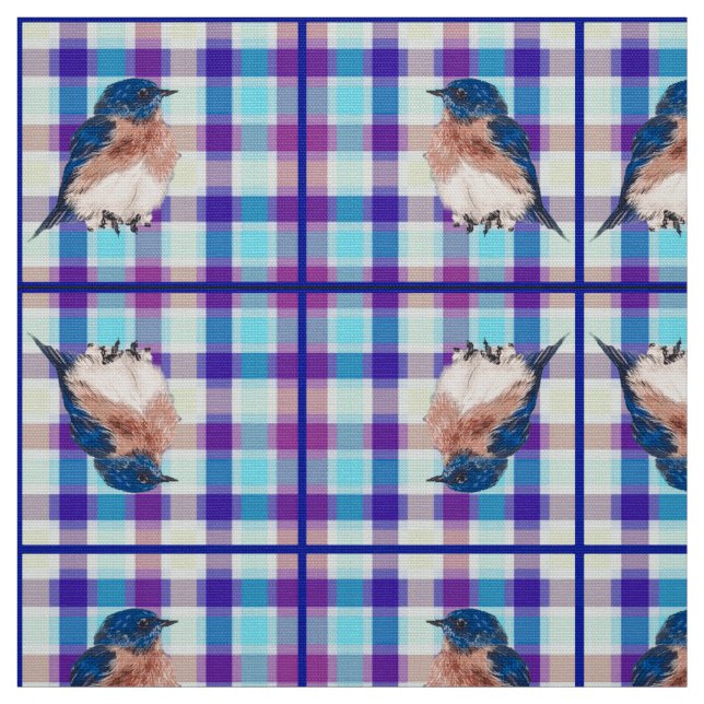 Bluebird Plaid Fabric 1 (Swatch)