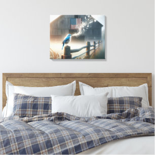 Bluebird Singing a Song  Canvas Print